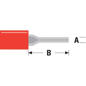 [30510] Terminal Pin Rød