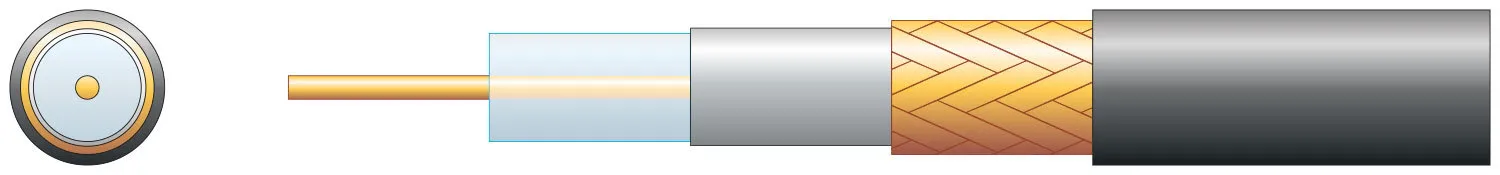 [30803] Coax-kabel RG6 75ohm Sort Ø=6,5mm.