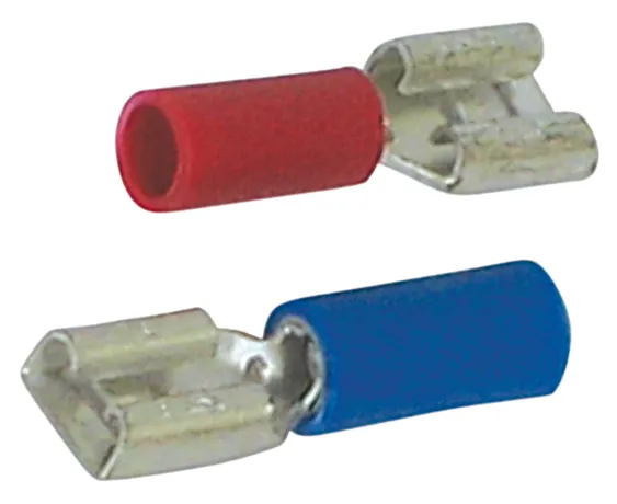 [31956] Spadestik hun 6,3mm. 10xrød+10xblå uiso.