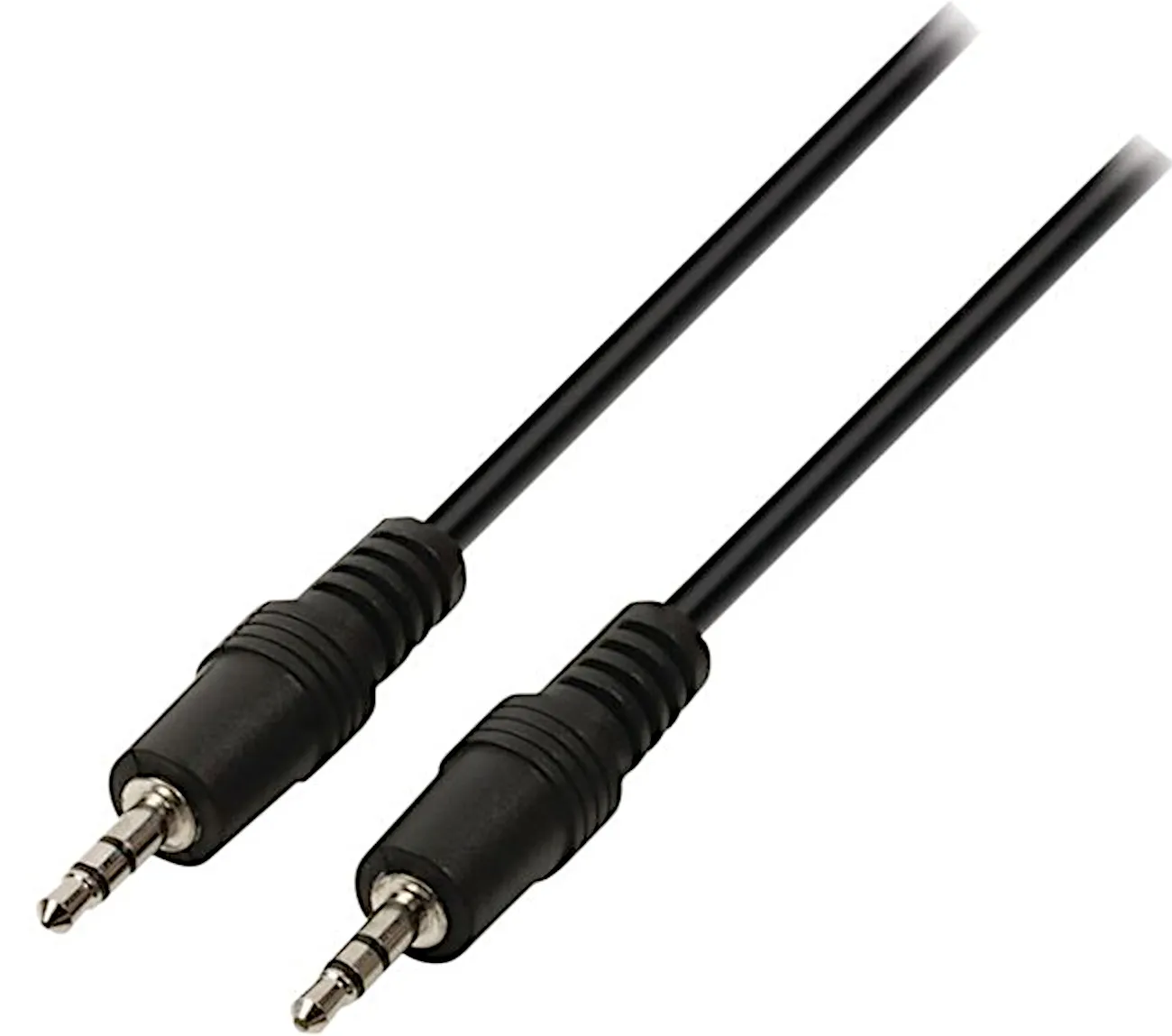 [32234] Minijack Stereo, han > han, 1 meter, sort