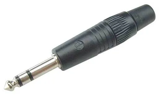 [49973] 6,3 Stereo Plug Han NEUTRIK sort