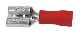 [77373] Spadestik rød 6,3 mm. hun 50 stk.