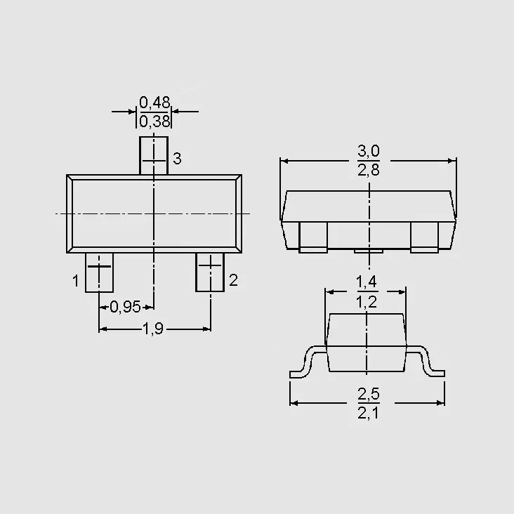 [77745] P-Ch 20V 2,3A 1,25W 0,13R SOT23