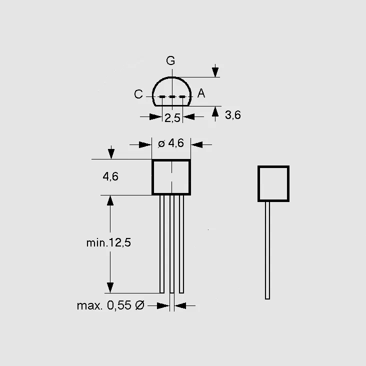 [78991] Thyristor 0,8A 400V TO92