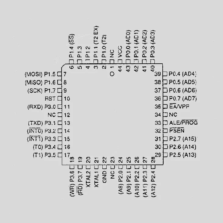 [80679] ISP-MC 5V 4K-Flash 24MHz PLCC44