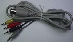[95540] Kabel, DIN 5-pol han til 4x3,5mm jack han mono, 1,8m