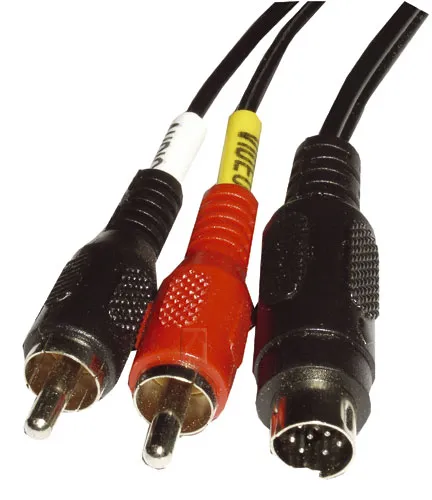 [95922] Projektor-kabel 2xRCA til 1xS-VHS, 2,0 meter