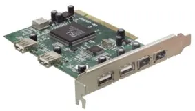 [96060] PCI udvidelseskort, 3 USB 2.0 + 2 Firewire