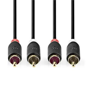 [96900] HQ Phono kabel, sort, 10m.