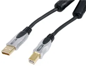 [96980] USB Kabel, USB A han > USB B han, 1,8 meter, sort