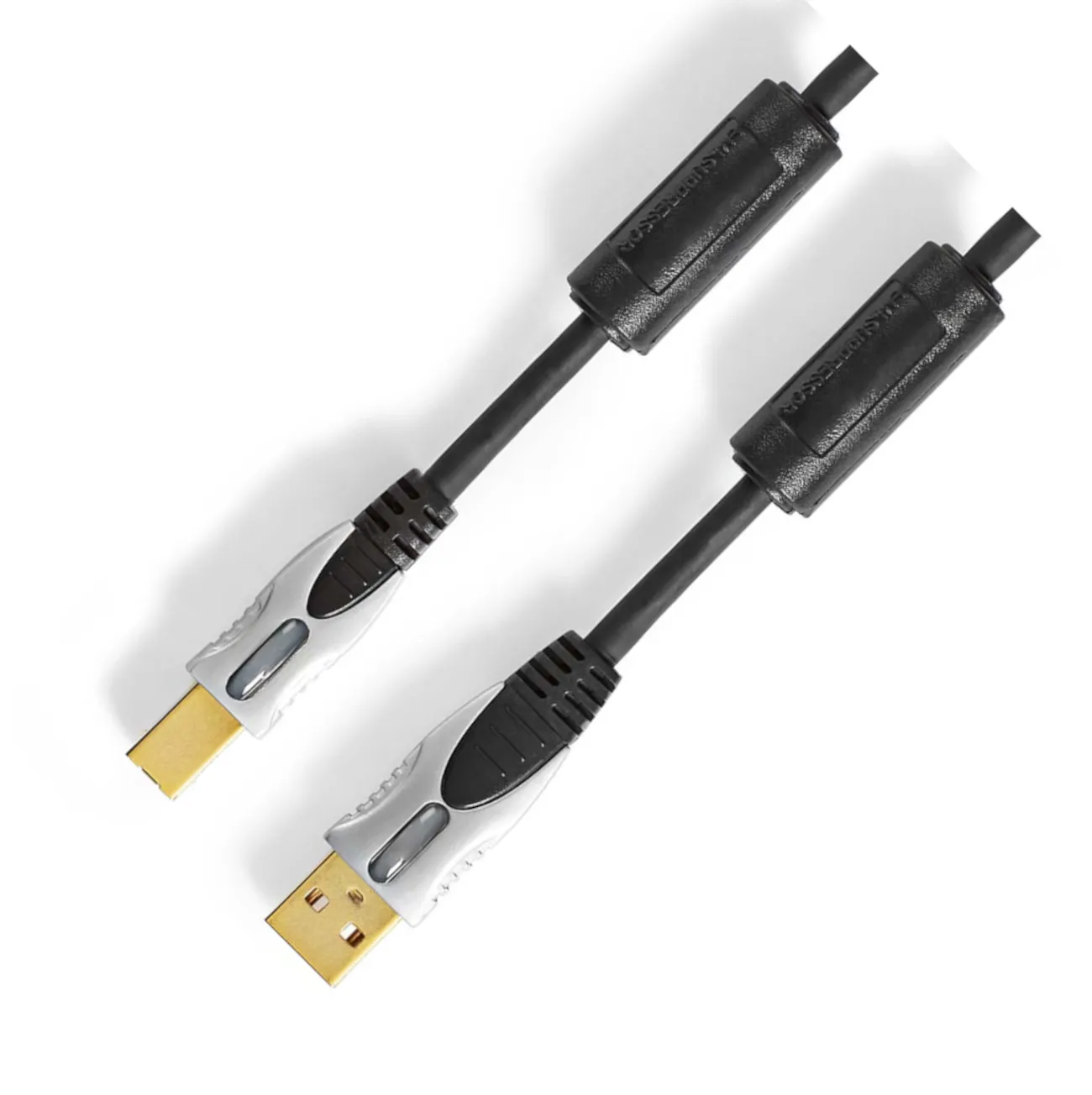 [96981] USB A han <-> USB B han, sort, 5 meter