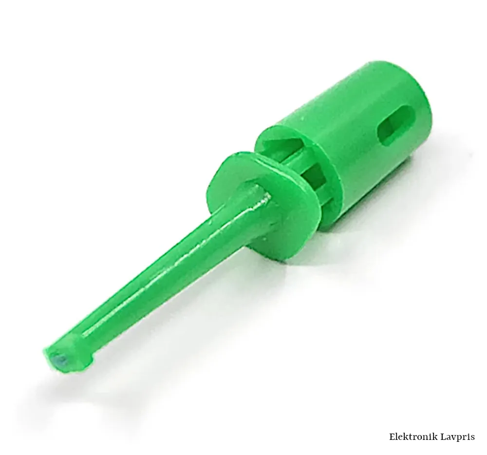 [97205] Subminiature Testclip 40mm. grøn