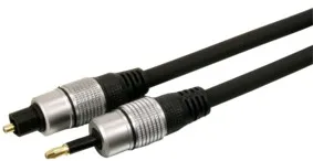 [97243] HQ Optisk kabel Toslink - mini Toslink, 2.5 m.