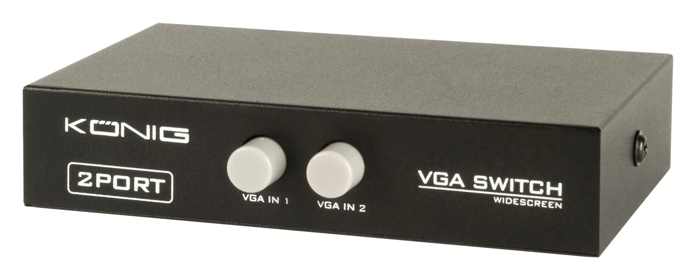 [97287] 2 port manual VGA switch, 3x HD15p hun stik