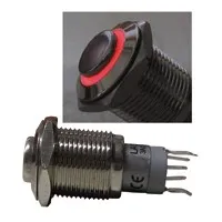 [97486] Trykafbryder/omskifter 16mm med rød ringlys