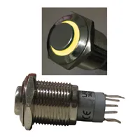 [97488] Trykafbryder/omskifter 16mm med gul ringlys