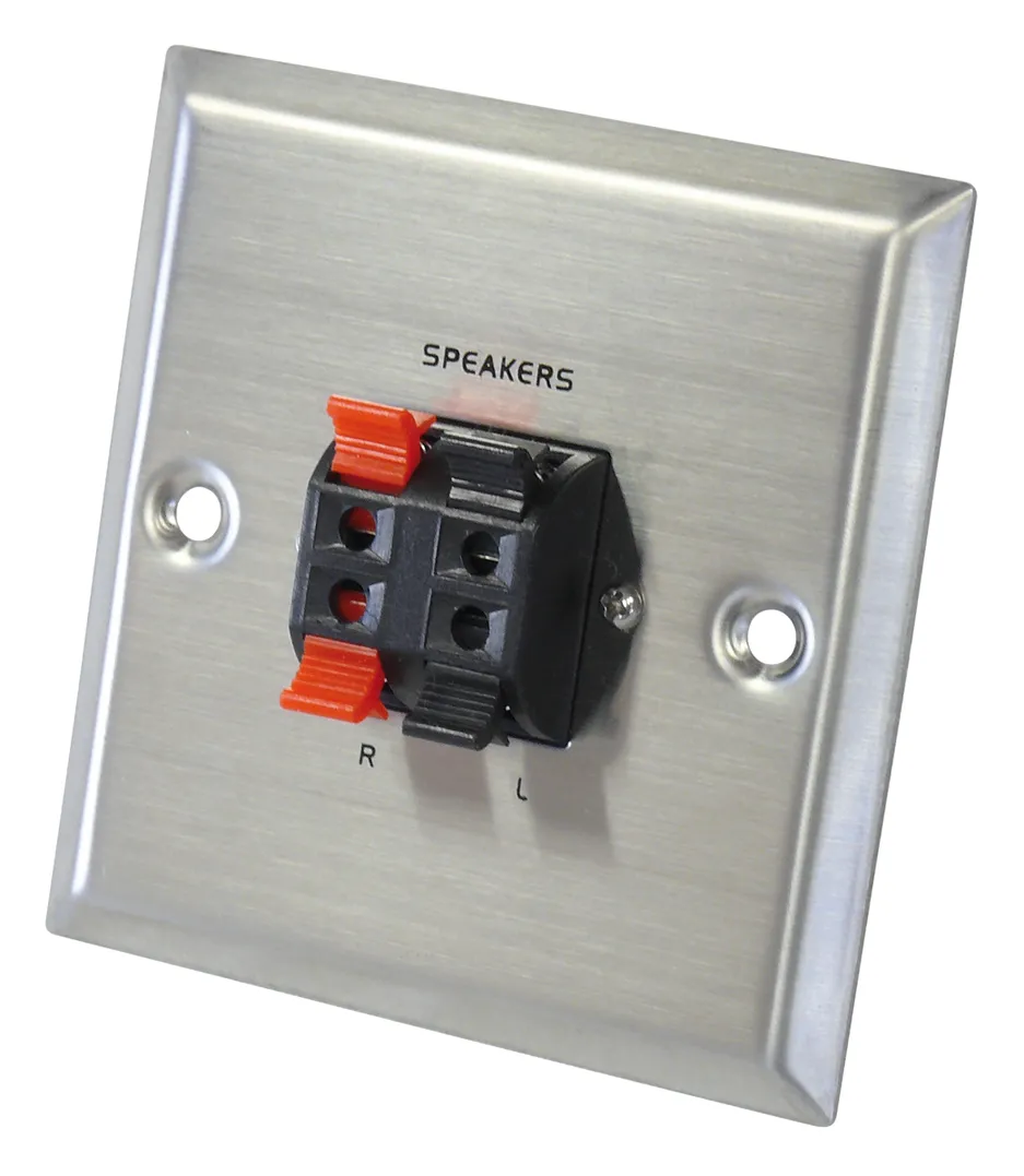 [111067] Højttalerterminal, vægmontering, 4 x klemme