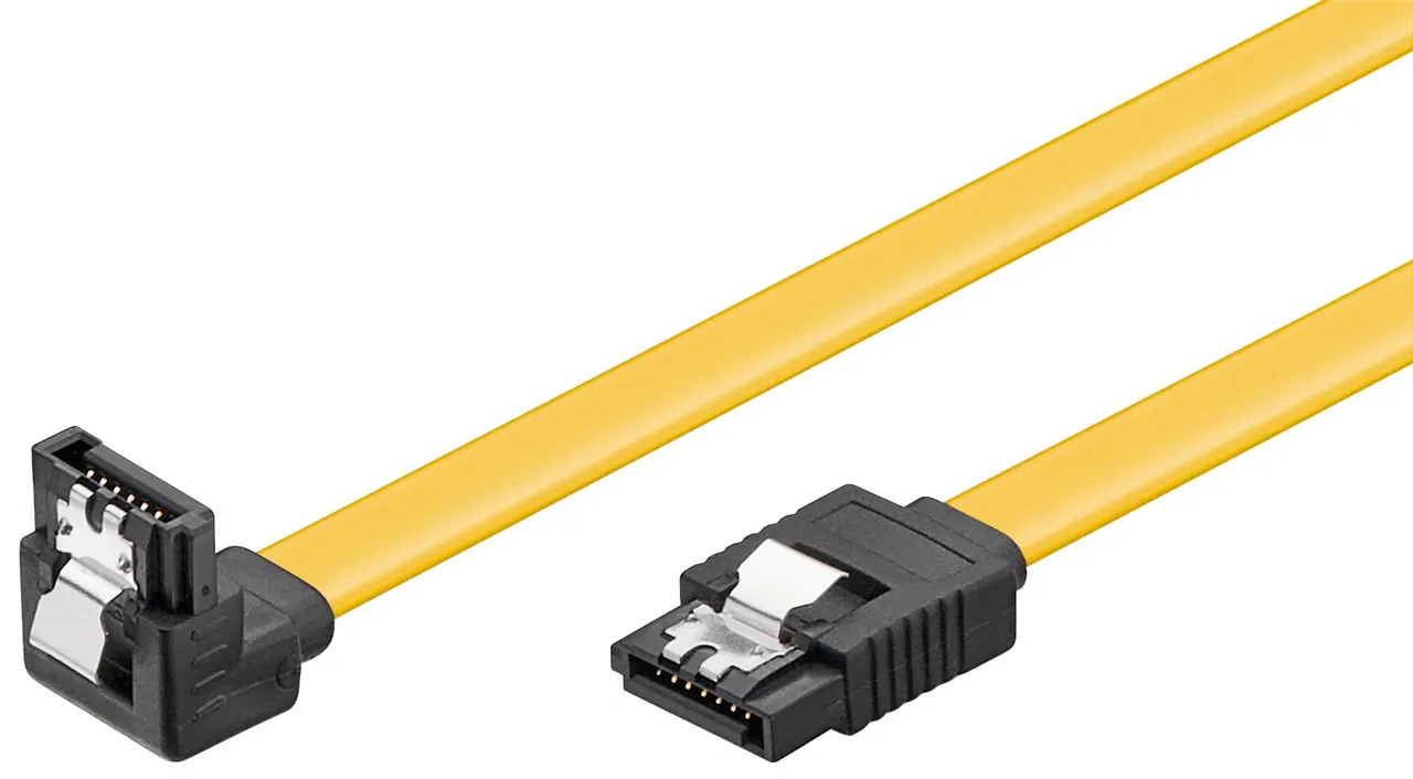 [111202] PC datakabel, 6 Gbit/s, 90° clip, 1m