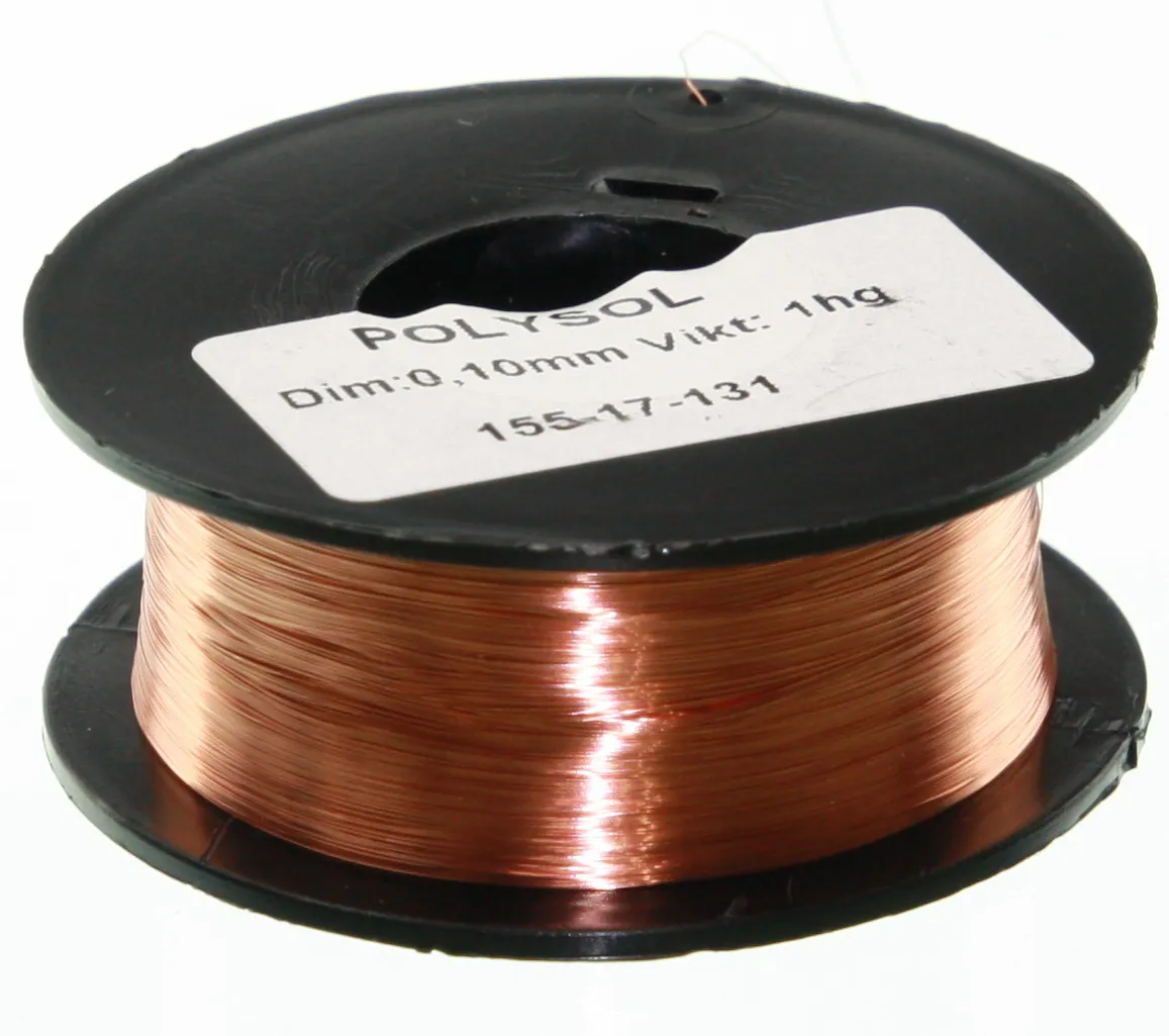 [111369] Kobbertråd, lakeret, 0,10mm, 100g