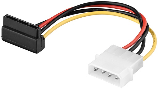 [111864] PC strømkabel/strømadapter 5,25" han til SATA 90°