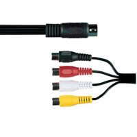 [111953] DIN/ Phono Kabeladapter, han til 4 x RCA hun, 20 cm
