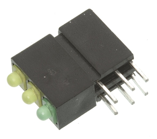 [112278] MENTOR PCB LED-fatning, GUL + GUL + GRØN, 50stk.