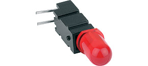 [112308] MENTOR PCB LED-fatning, horisontal, RØD, 15stk