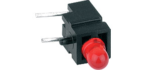[112316] MENTOR PCB LED-fatning, horisontal, high efficiency RØD, 20stk.