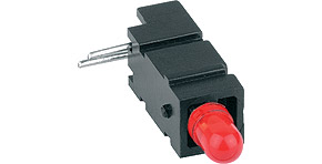 [112321] MENTOR PCB LED-fatning, horisontal, RØD, A1, 22stk
