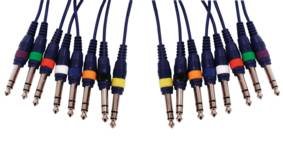 [112513] HQ INSTRUMENTCABLE 8 STEREO JACK > 8 STEREO JACK 6.00 m