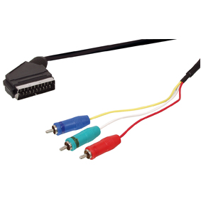 [113151] Scart - 3xphono compnent RGB, 1,5meter