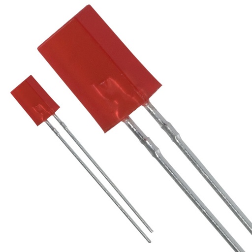 [113388] Kingbright LED Diffuse BRIGHT RED 1mcd 110° 2,5x5mm