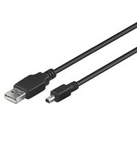 [114441] USB A han til 4 pin mini B han, 1,8m