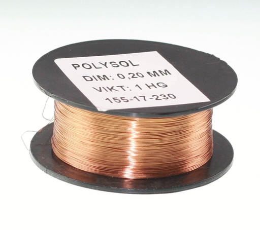 [114549] Kobbertråd, lakeret, 0,20mm, 100g.