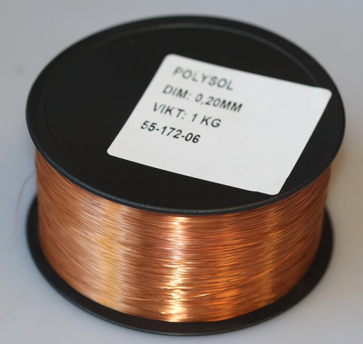 [114550] Kobbertråd, lakeret, 0,20mm, 1000g