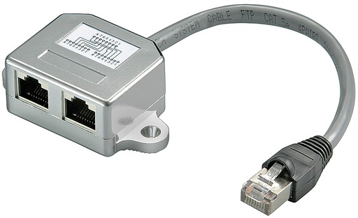 [114619] Cable splitter Pinout 2x ISDN; shielded(Y-adapter)