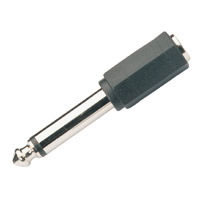 [114686] 6,3mm. Mono Han - 3,5mm. Stereo Hun Adapter