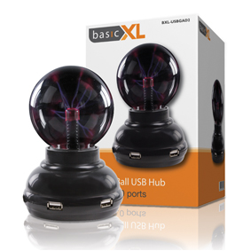 [114838] basicXL 4 PORT USB HUB PLASMABALL