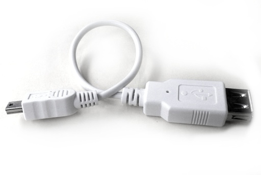 [115238] USB adapter A hun til mini 5P han, 10cm