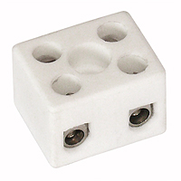 [115317] Porcelæns-klemrække 2-polet 2,5 mm² 450VAC