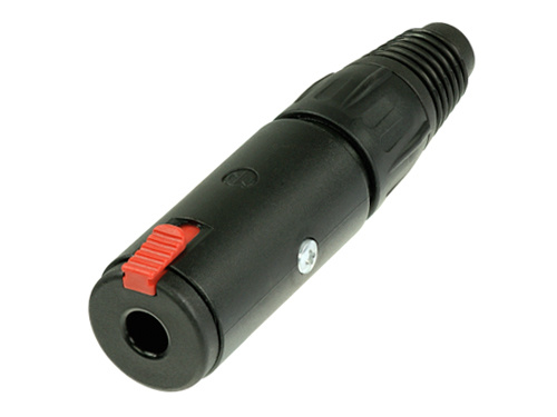 [115430] Neutrik Jack hun for kabel stereo, SORT
