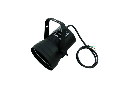 [115956] PAR36 Pinspot med kabel, Sort.