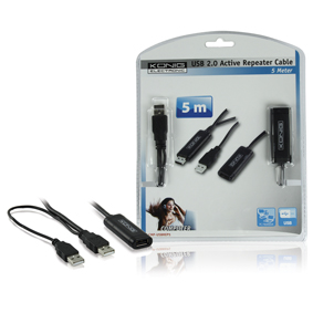 [116083] K&Ouml;NIG USB 2.0 Aktiv forlænger, 5m