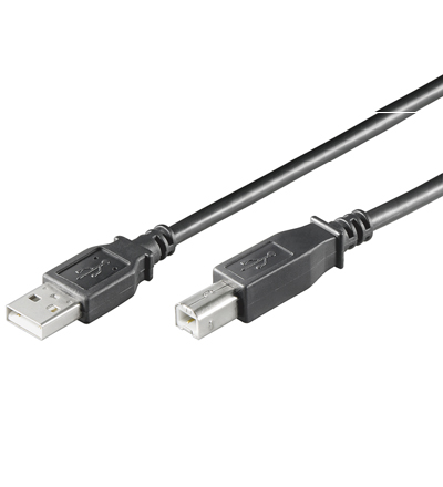 [116168] USB 2,0 A>B Hi-Speed, 0.25m, sort