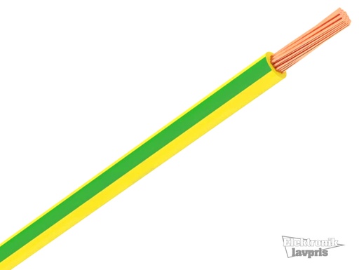 [87262] PVC-ledning H07V-K 1,5mm² Gul/Grøn