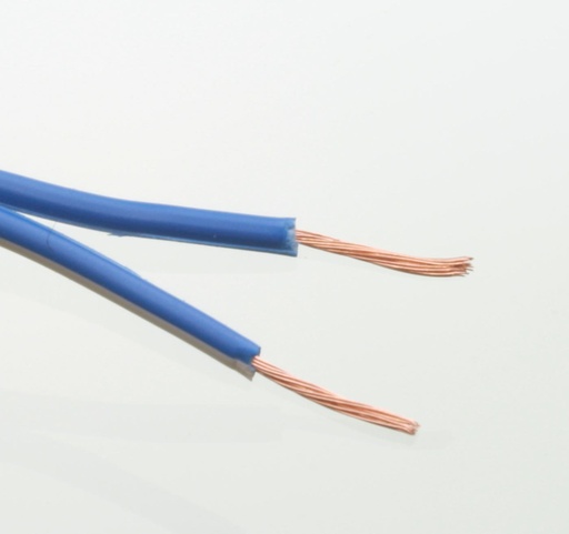 [87266] Kabel Liy-Z 2x0,14mm² Blå med hvid streg