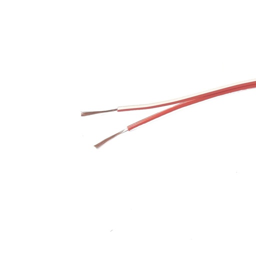 [87268] Kabel Liy-Z 2x0,14mm² Rød med hvid streg