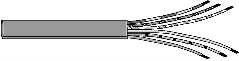 [87286] Control Cable 4x0,14mm² Grå