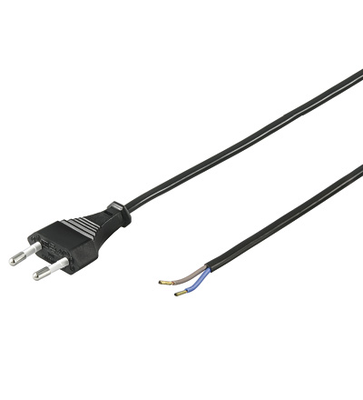[87363] Euro Power Cable 1,5m Black Open End