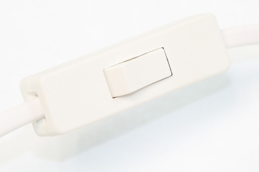 [87367] Euro Power Cable, Switch 2,5m White